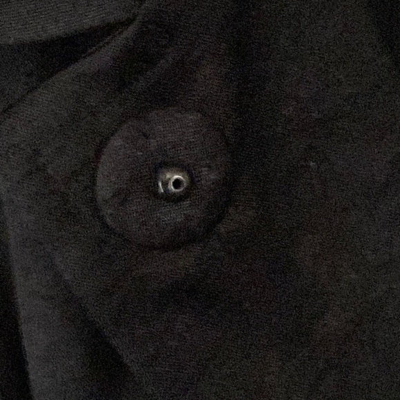 Worthington Size 12 Classic Black Belted Longline Outerwear Trenchcoat 4953 - Picture 4 of 11